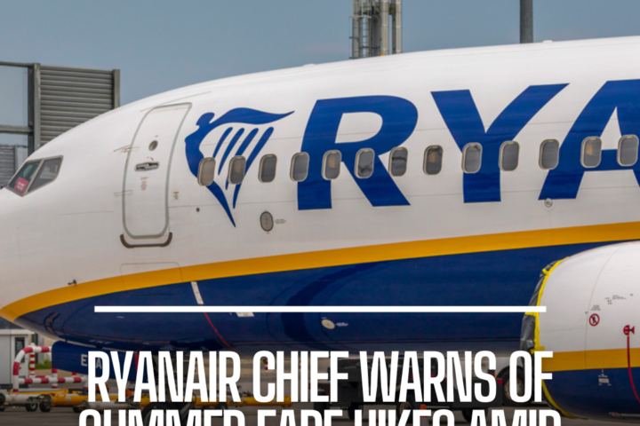 Ryanair's CEO Michael O'Leary announced prospective pricing rises for summer travellers owing to the delayed arrival of new Boeing jets.