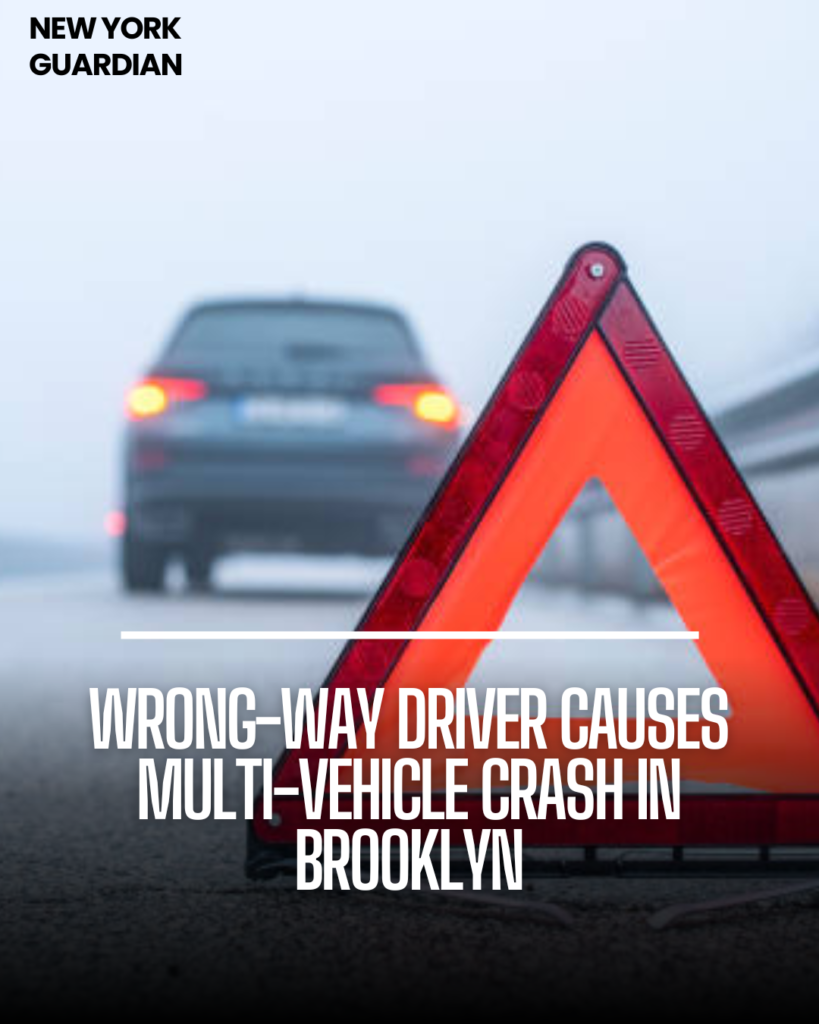 More than a dozen people were hurt when a wrong-way driver in Brooklyn collided with another vehicle.