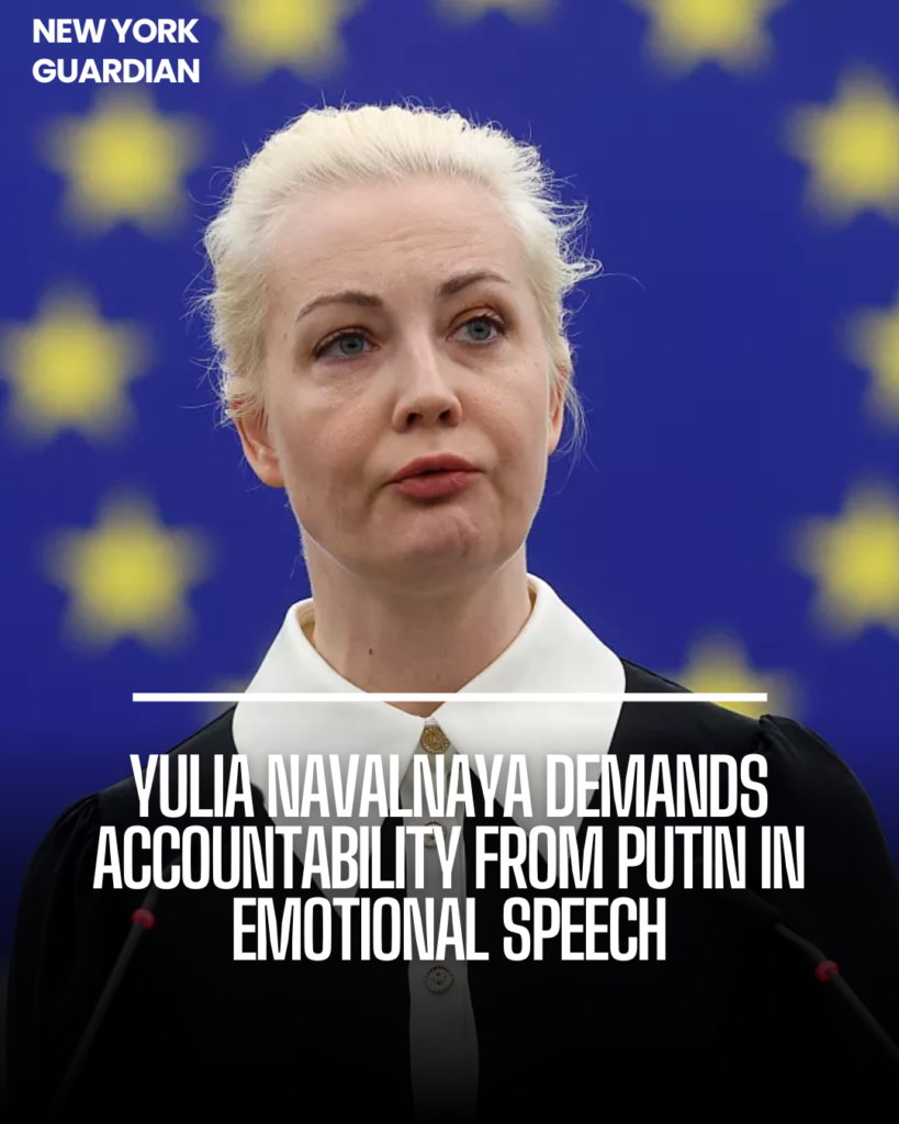 Yulia Navalnaya believes that Russian President Vladimir Putin should be held accountable for his acts.