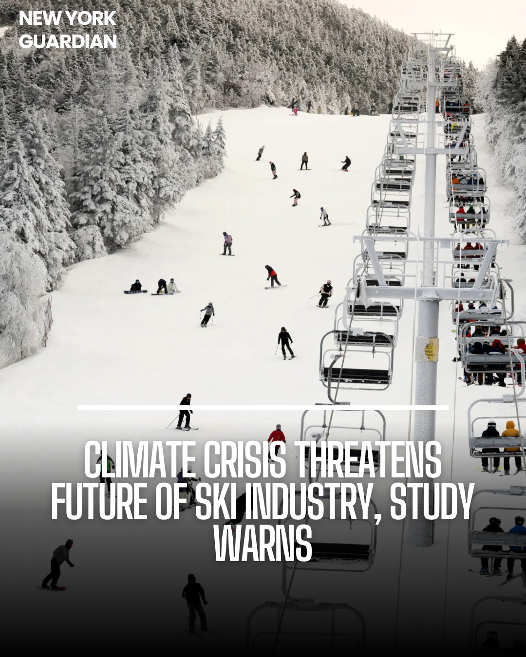 As winter sports lovers enjoy this season's steep terrain, a sombre report warns of a bleak future for skiing.
