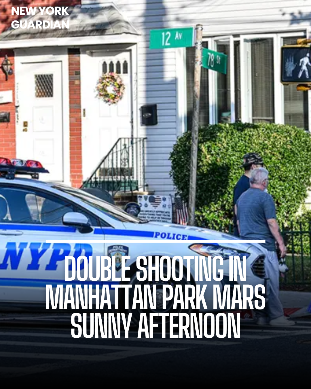 Two people were killed by gunfire while enjoying a bright afternoon in a Manhattan park.
