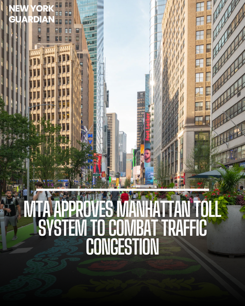 According to media information, New York will become the first city in the USA to impose congestion tolls for drivers entering its prominent business district.