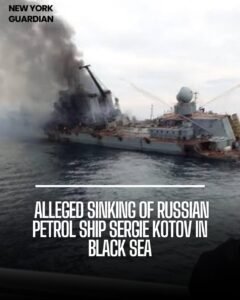 A Russian patrol ship has been plunged into the Black Sea after being struck by sea drones, according to Ukrainian intelligence.