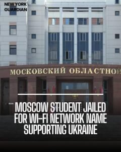 A student has been condemned to 10 days in prison in Moscow after renaming his wi-fi network with a pro-Kyiv saying.