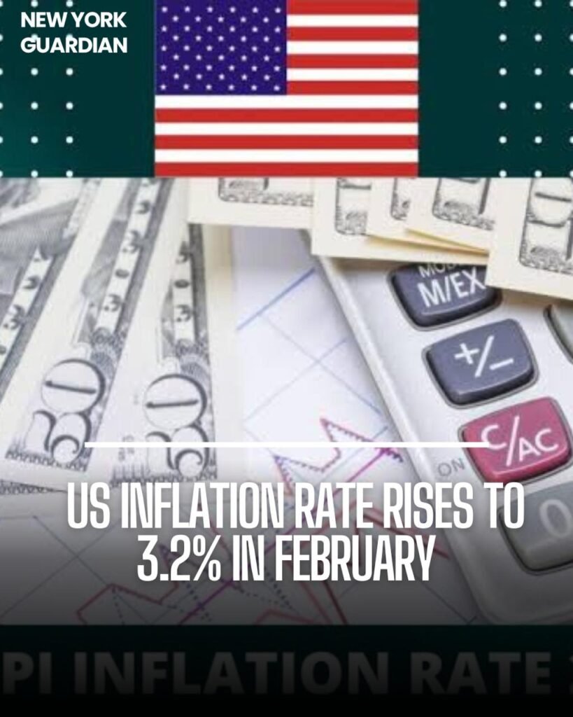 The inflation rate in the US gathered up in February as expenses for petrol and housing pushed higher.