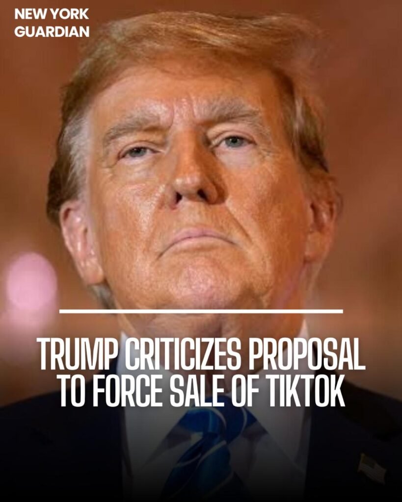 Ex-US President Donald Trump has slammed a congressional bill that would force TikTok's parent firm to sell or ban the app in the US.