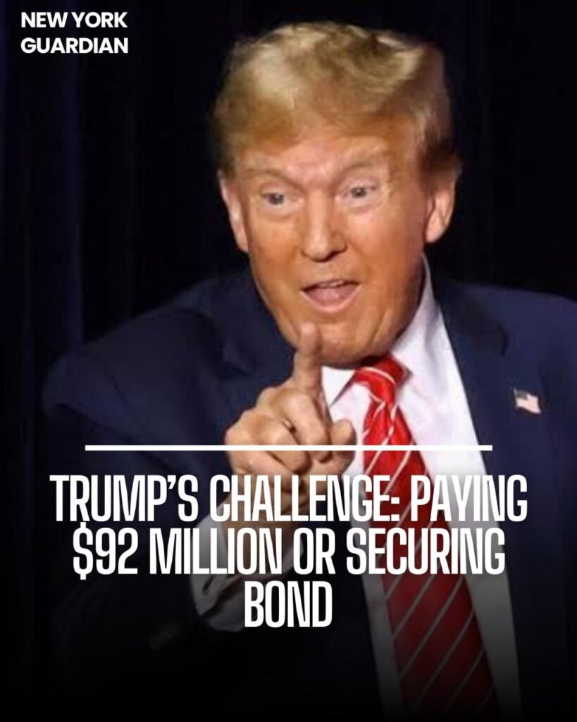 In a New York civil scam case, Donald Trump cannot find a private firm to assure him of the $464m (£365m) he has been ordered to pay.