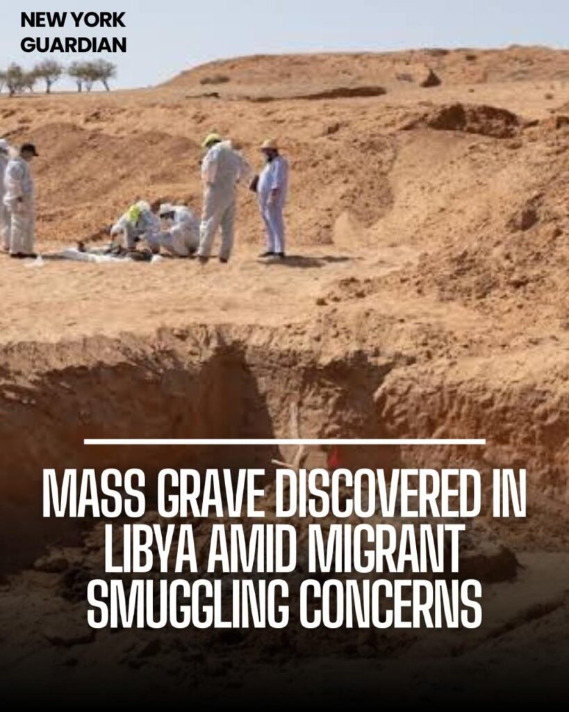 A mass burial, including the bodies of at least 65 immigrants, has been seen in Libya, the International Organization for Migration (IOM) has said.