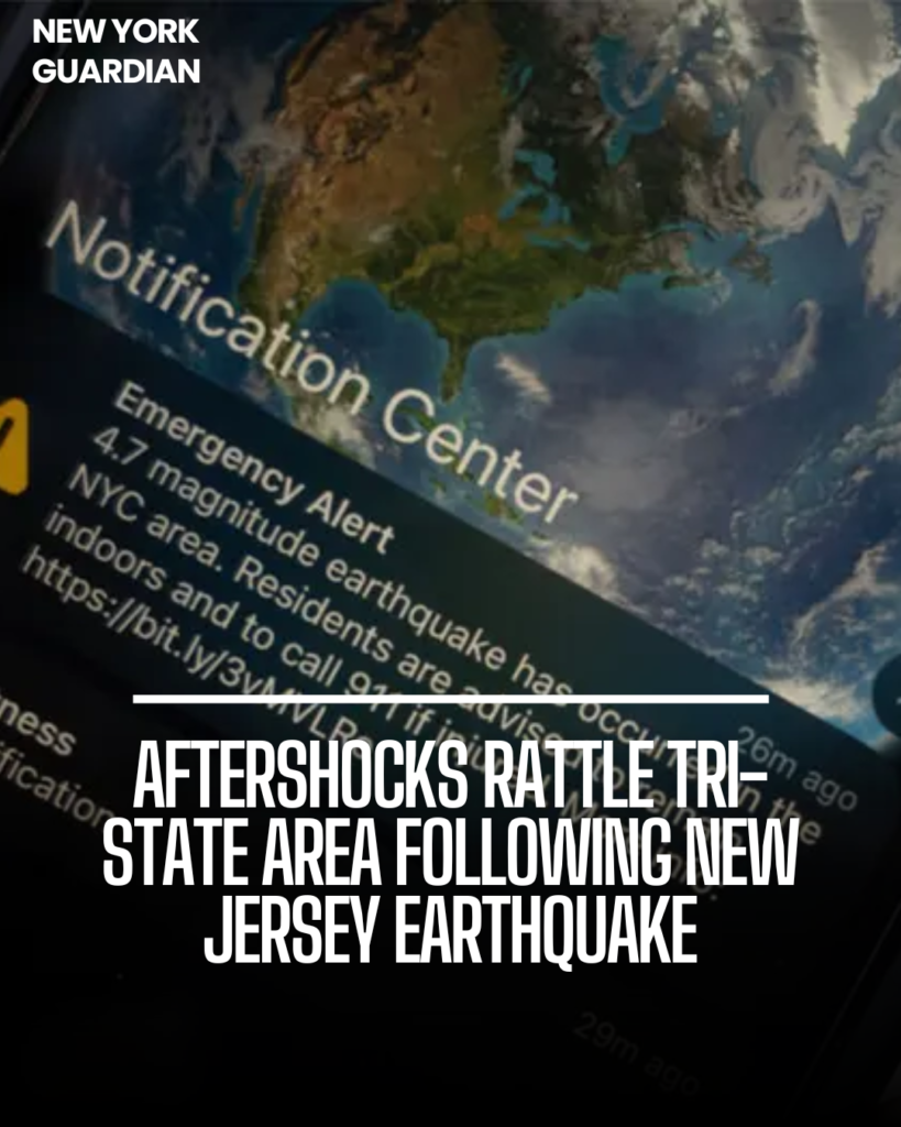 In the aftermath of a major earthquake in New Jersey that shook the tri-state area.