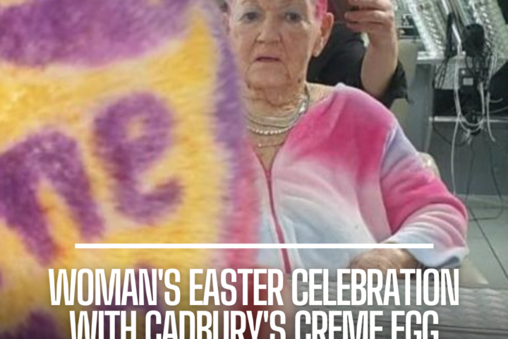 A lady who has teamed with her hairdresser on hair art for 20 years has celebrated Easter with a Cadbury's Creme Egg design.