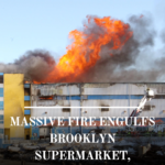 A furious blaze broke out at a supermarket in Brooklyn's Bushwick neighbourhood, igniting a major conflagration.